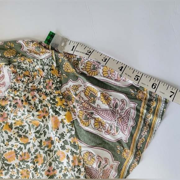 Lucky Brand Cottagecore Floral Pattern Button Down Short Sleeve Blouse - Picture 5 of 9